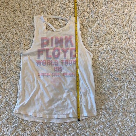 Lucky Brand Pink Floyd Sleeveless Distressed Strap Back Tank. Lucky White. Small - Picture 13 of 13